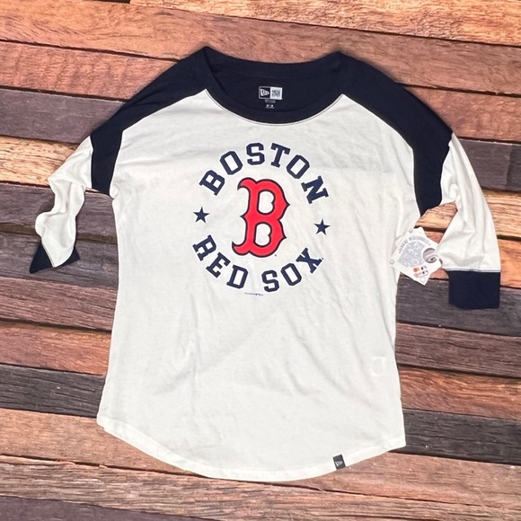 Boston Red Sox New SOFT Women's 3/4 Sleeve MLB Baseball Sports Tshirt - Picture 1 of 5